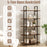 5-Tier 62 Inch Tall Vintage Industrial Bookcase with Open Storage Shelves-Rustic Brown