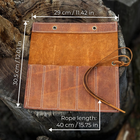 5 Pocket Leather Chisel Roll