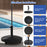 50 LBS Patio Wicker Style Resin Umbrella Base Stand Heavy Duty with Wheels