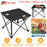 2Pcs Foldable Camping Table Portable Picnic Table Lightweight Travel Desk with 2 Cup Holders/Table Carrying Bag