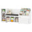 Kids Bookcase with Reading Nook 4-in-1 Standing Toy Organizer-White