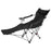 Reclining Camping Chair with Footrest 4-Position Adjustable Outdoor Folding Chair Heavy Duty Portable Camping Lounge Chair with Headrest Cup Holder &