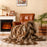 540GSM Soft Plush Fuzzy Luxury Faux Raccoon Fur Blanket for Bed-M