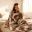 540GSM Soft Plush Fuzzy Luxury Faux Raccoon Fur Blanket for Bed-M