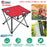 2Pcs Foldable Camping Table Portable Picnic Table Lightweight Travel Desk with 2 Cup Holders/Table Carrying Bag