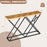55 Inch Console Table with Solid Metal Frame and Storage-Wood