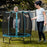 55 Inch Trampoline for Kids Toddler Mini Trampoline with Safety Enclosure Net-Blue