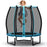 55 Inch Trampoline for Kids Toddler Mini Trampoline with Safety Enclosure Net-Blue