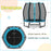55 Inch Trampoline for Kids Toddler Mini Trampoline with Safety Enclosure Net-Blue