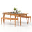 55 Inches Outdoor Teak Wood Bench with 880 LBS Weight Capacity