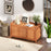 58 Gallon 3-in-1 Patio Wood Deck Box with Flip Top for Cushions