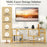 58 Inch TV Console Table with Tempered Glass Shelves for Living Room-Gold