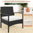 3-Piece Patio Furniture Set Rattan Bistro Chairs with Table-Beige