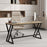 59 Inch Computer Desk with Heavy-duty Metal Frame and Crossbar-Gray