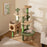 59 Inch Multilevel Cactus Cat Tree with Scratching Posts Cando Toy and Rope-Green