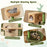 59 Inch Multilevel Cactus Cat Tree with Scratching Posts Cando Toy and Rope-Green