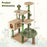 59 Inch Multilevel Cactus Cat Tree with Scratching Posts Cando Toy and Rope-Green