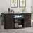 58 Inches TV stand for TVs up to 65 Inches with 20 Color Led Lights-Coffee