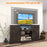 58 Inches TV stand for TVs up to 65 Inches with 20 Color Led Lights-Coffee
