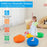 5 Pieces Kids Stepping Stones Stackable Round River Stone Indoor Outdoor-Multicolor