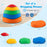 5 Pieces Kids Stepping Stones Stackable Round River Stone Indoor Outdoor-Multicolor