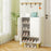 5-Tier Shoe Cabinet with Faux Marble Countertop and Flat Tilting Shelves-White