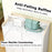 5-Tier Shoe Cabinet with Faux Marble Countertop and Flat Tilting Shelves-White
