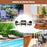 4 Pieces Patio Rattan Conversation Set with Loveseat Sofas and Coffee Table