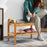 Shoe Rack Bench Bamboo with Storage Shelf-Natural