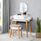 Wooden Makeup Dressing Mirror Table Set with Drawer