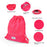 Drawstring Backpack String Bag Foldable Sports Sack with Zipper Pocket