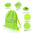 Drawstring Backpack String Bag Foldable Sports Sack with Zipper Pocket