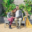 HDPE Patio Adirondack Chair for Porch Garden Backyard-Gray