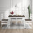 5 Pieces Solid Wood Compact Kitchen Dining Set-Walnut