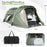5-7 Person Inflatable Camping Tent with Screened Porch-Green