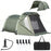 5-7 Person Inflatable Camping Tent with Screened Porch-Green