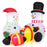 5 Feet 2 Cute Blow-up Snowman Christmas Inflatables with Gift Boxes