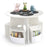 5 PCS Kids Table and Chair Set with Storage Stools for Activity-White