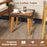 5 Piece Rattan Furniture Set with Square Coffee Table-White