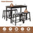 5-Piece Dining Set with 4 Upholstered Stools