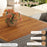 5 Pieces PE Wicker Patio Dining Set Outdoor Acacia Wood Table and Chairs-Black