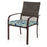 5 Pieces Patio Dining Set 4 Cushioned Rattan Armchairs and Square Table