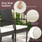 5 Pieces Patio Wicker Cushioned Dining Set with Umbrella Hole