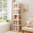 5-Tier Foldable Rotating Bookshelf 360¬∞ Spinning Bookcase with Swivel Base-White