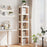 5-Tier Foldable Rotating Bookshelf 360¬∞ Spinning Bookcase with Swivel Base-White