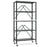 5-Tier Foldable Storage Shelf with Wheels-Black