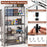 5-Tier Metal Storage Shelving Unit with V-Shaped Wire Rack and 1250 LBS Capacity-Black