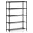 5-Tier Metal Storage Shelving Unit with V-Shaped Wire Rack-Black