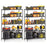 5-Tier Metal Storage Shelving Unit Set of 2 Adjustable Utility Shelf with V-Shaped Wire Rack-Black