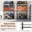 5-Tier Metal Storage Shelving Unit Set of 2 Adjustable Utility Shelf with V-Shaped Wire Rack-Black